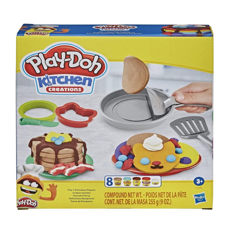 Play-Doh Kitchen Platilina 8 Potes Flip 'n Pancakes Play Set 3+ 255g