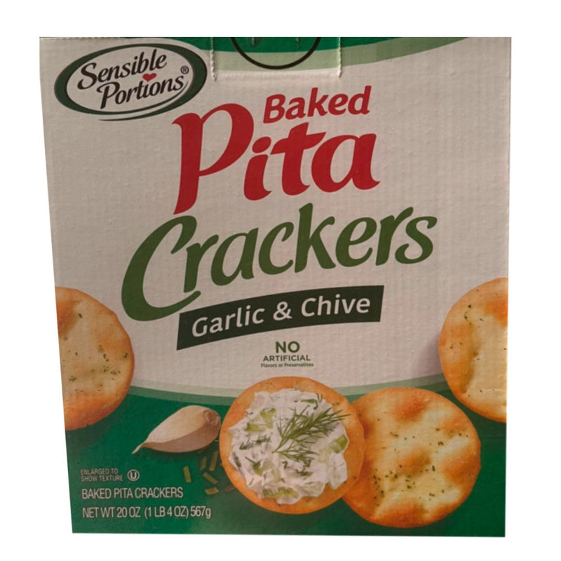 Galletas Sensible Portions Baked Pita Crackers 567g Con Sal Marina
