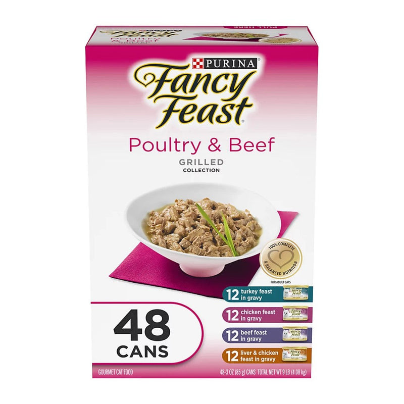 Purina para Gatos 48 Und Fancy Feast Poultry Beef Grilled 48Cans 4.08kg