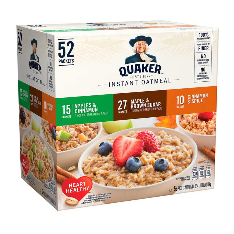 Quaker Instant Oatmeal Flavor Variety 52 Packets 2.11kg