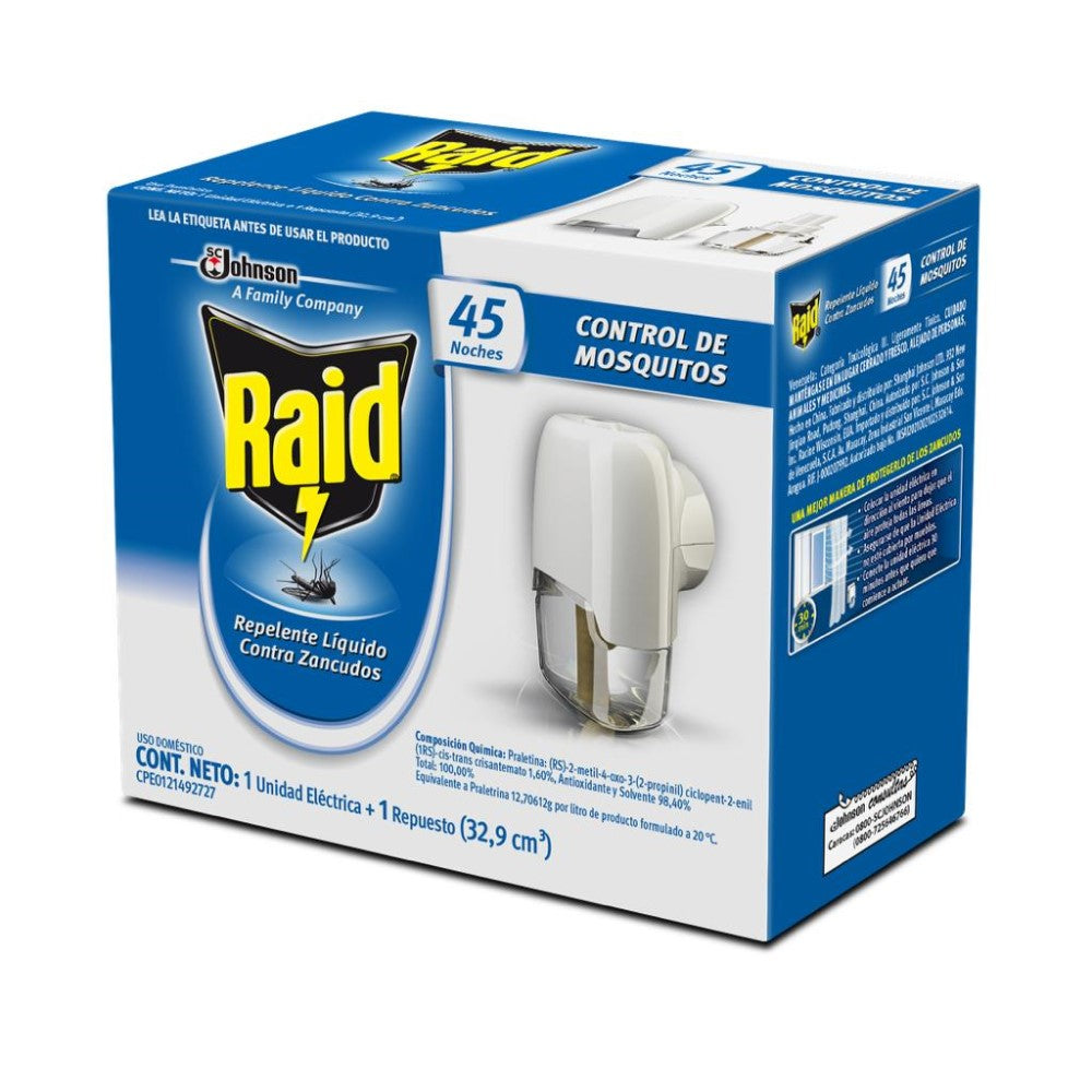 Raid Electrico Control De Zancudos Insecticida Liquido