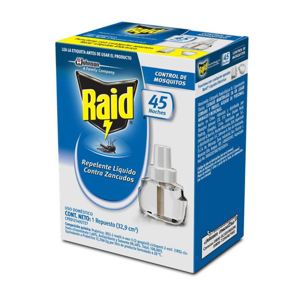 Raid Control De Zancudos Repuesto Del Electrico Insecticida