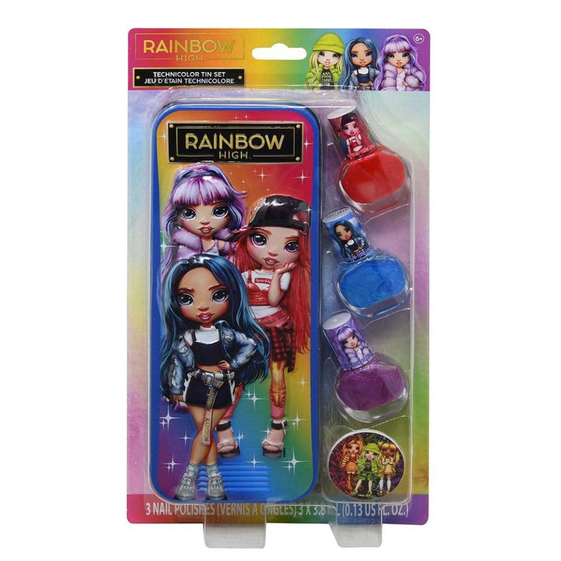 Rainbow High Technicolor Tin Set Nails Polishes 6+