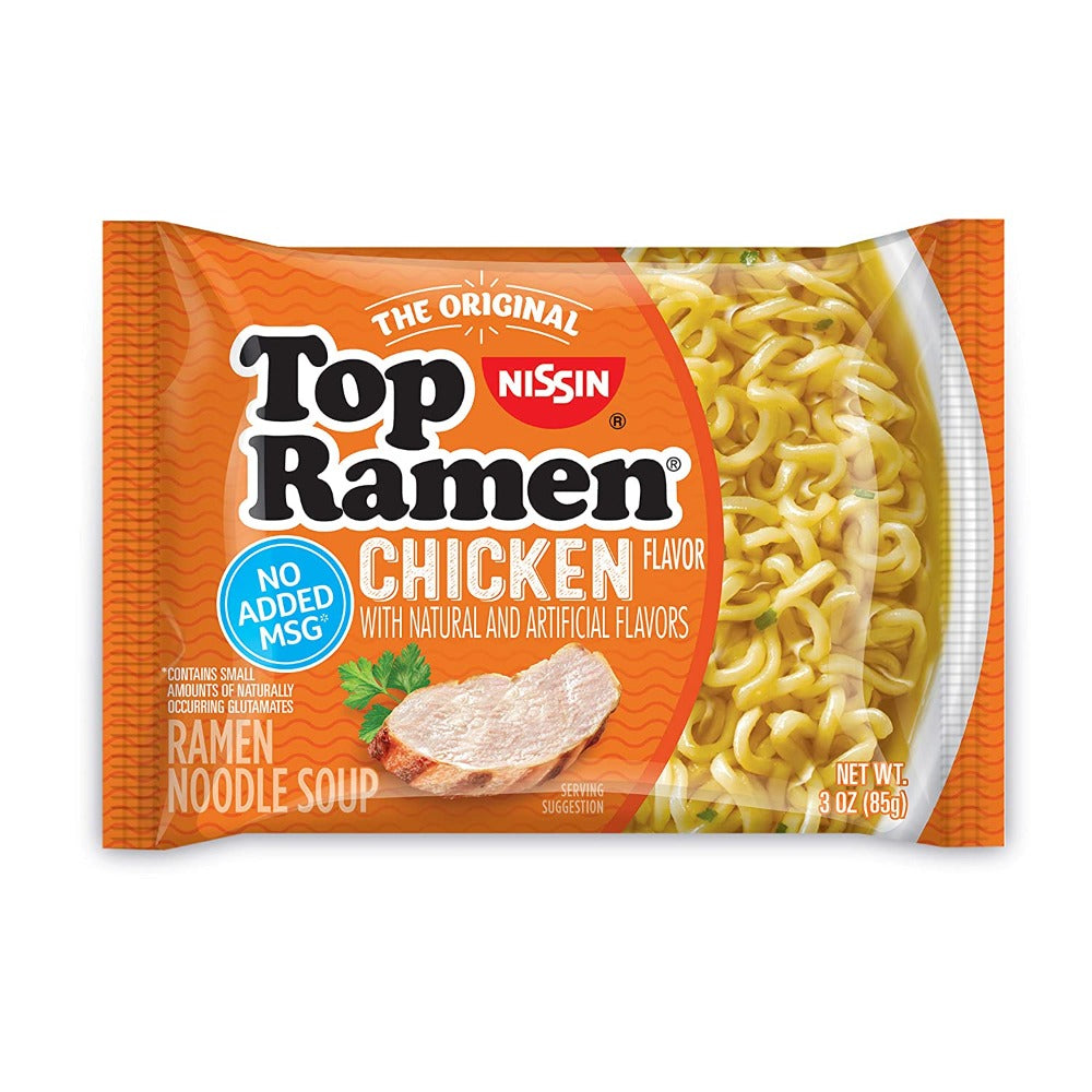 Top Ramen 24 Und Nissin Sabor a Pollo 85 gr