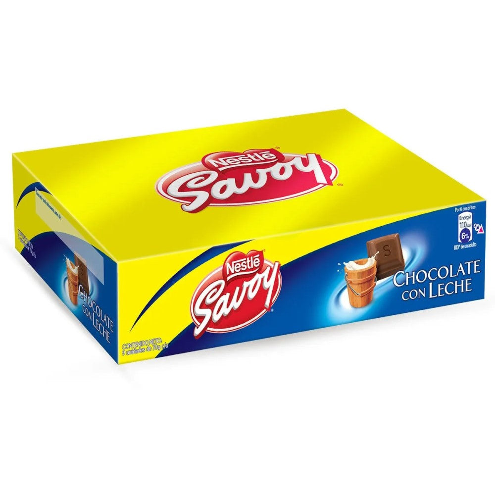 Chocolate Savoy De Leche Grande 9und 70c/u