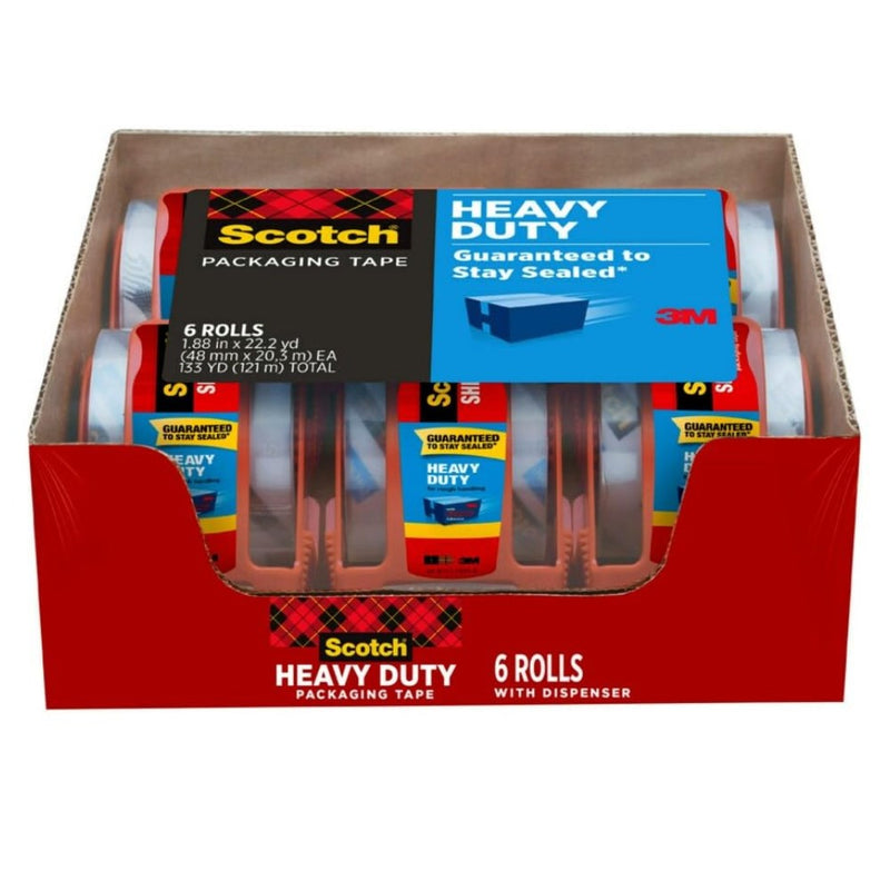 Cinta Scotch Heavy Duty Packaging Tape 6 Rolls