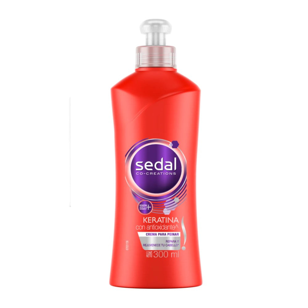 Sedal Crema Para Peinar Keratina Con Antioxidante 300ml