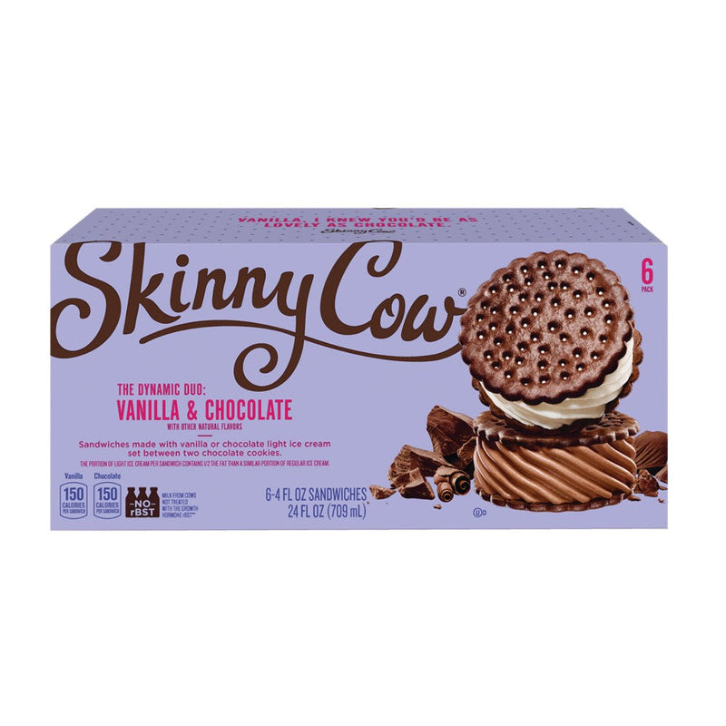 Helado Skinny Cow Sandwiches Vanilla Chocolate 6 Unidades 709ml