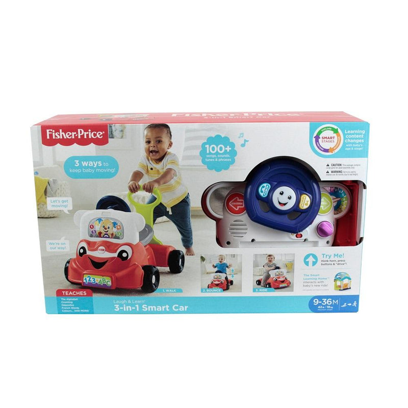 Fisher Price Andadera 3-in-1 Smart Car 9-36months