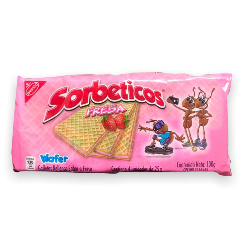 Galletas Sorbeticos 4 Pack Sabor Fresa 100g