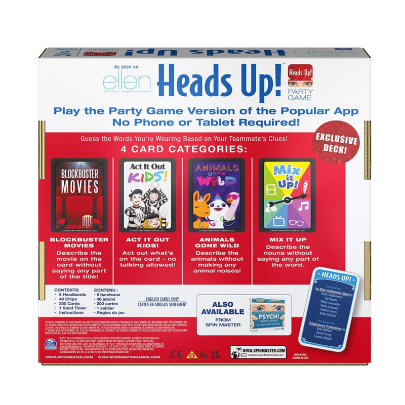 Heads Up Party Game 4Th Edition 8+