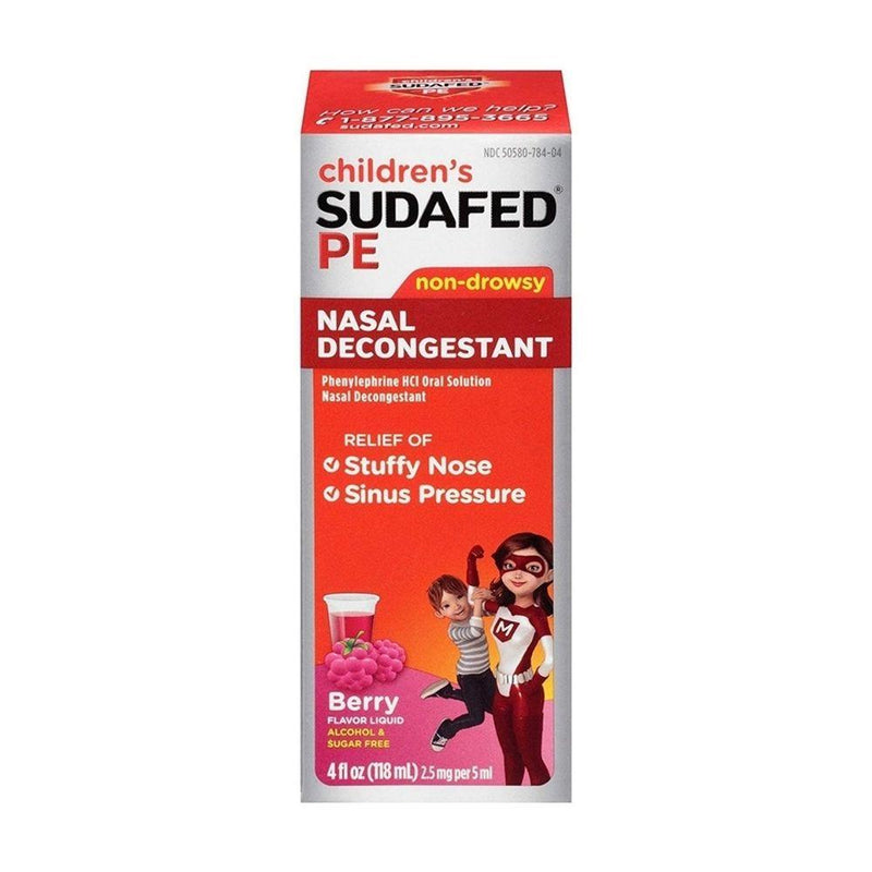 Jarabe Sudafed Children's Descongestionante Nasal Berry 118 ml