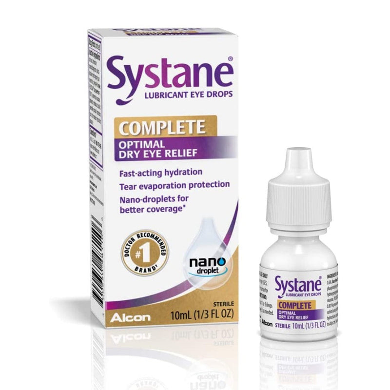 Systane Lubricant Eye Drops Complete Optimal Dry Eye Relief 10ml