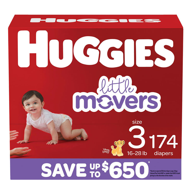 Pañales Huggies Little Movers Talla 3 174 Und