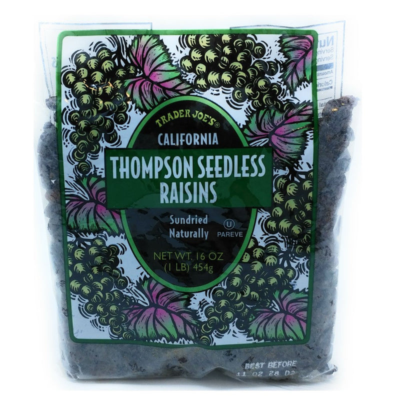 Trader Joe's Organic Thompson Seedless Raisins Sun-Dried 454g