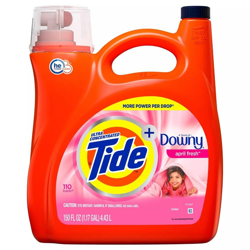 Tide + Downy Detergente Liquido April Fresh 4.43 Lt 123 Cargas