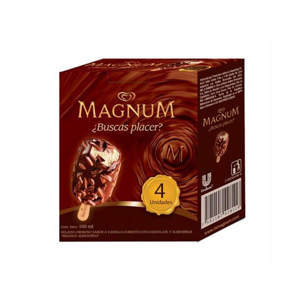 Helados Magnum 4 Unidades con Almendras