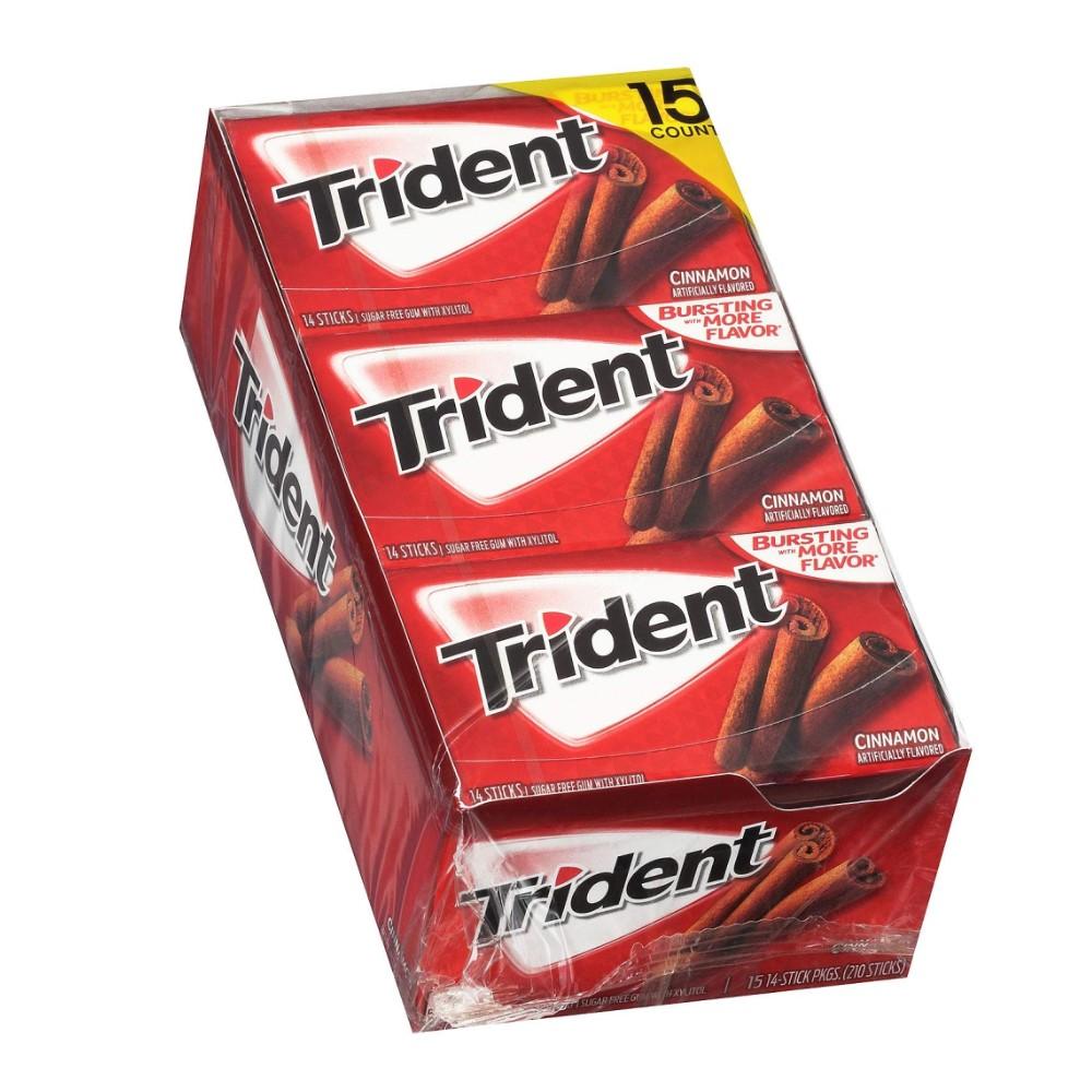 Chiclets Trident Cinnamon Caja de 15 Packs