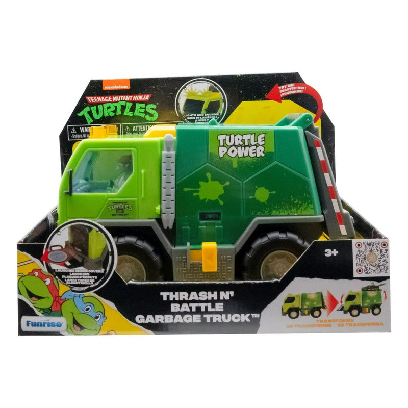 Ninja Turtle Con Luces y Sonido Thrash Nʼ Battle Garbage Truck Turtle Power 3+