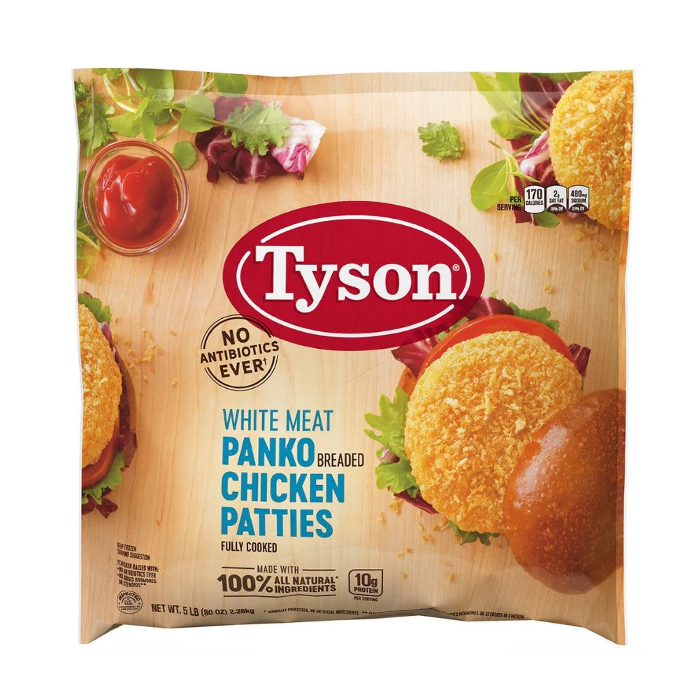 Tyson White Meat Panko Chicken Patties 2.26kg