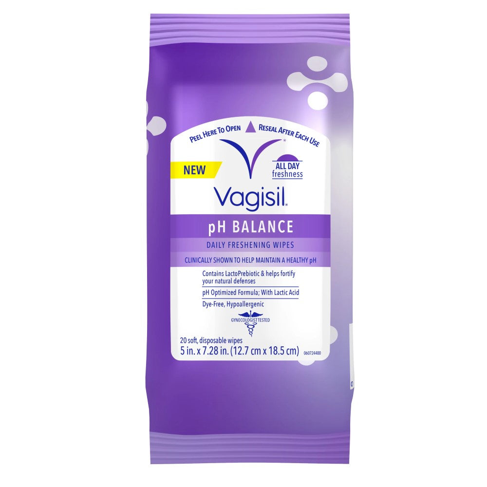 Vagisil Ph Balance Daily Freshening Wipes 12.7cm x 18.5cm 20und