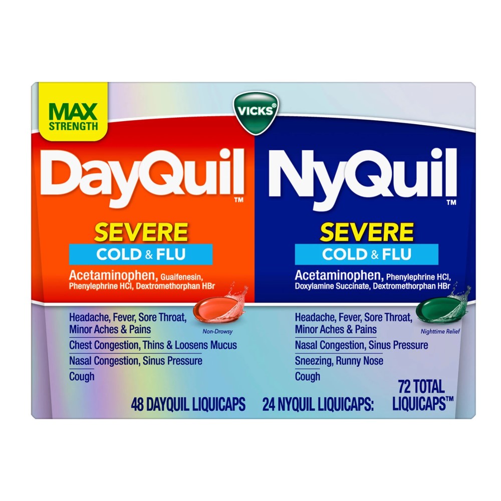 DayQuil & NyQuil Liquicaps 72und Severe