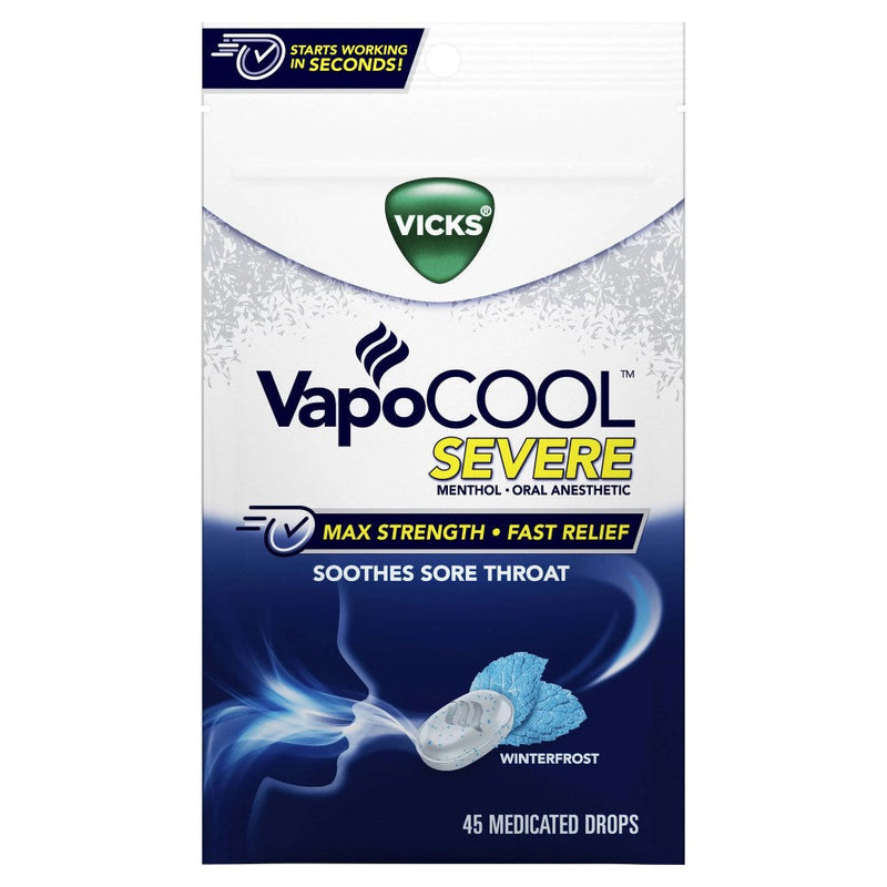 Vicks VapoCool Severe Menthol Oral Anesthetic 45 Medicated Drops
