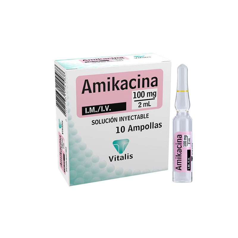 Amikacina 100mg/2ml 10 Ampollas De Vitalis