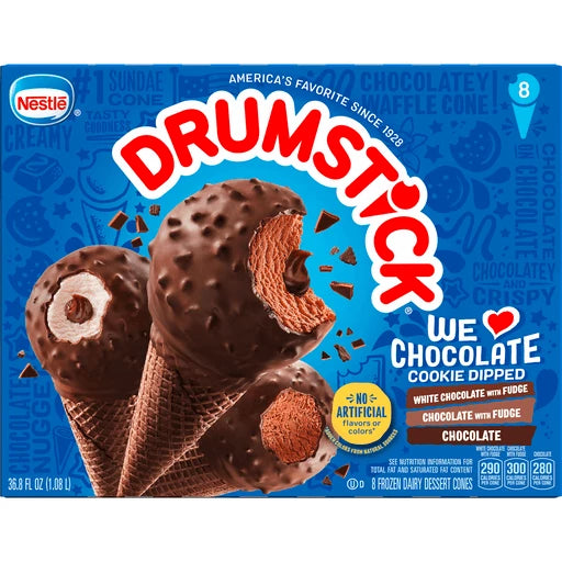 Helados Drumstick 8 Und We Chocolate Cookie Dipped Variety Pack