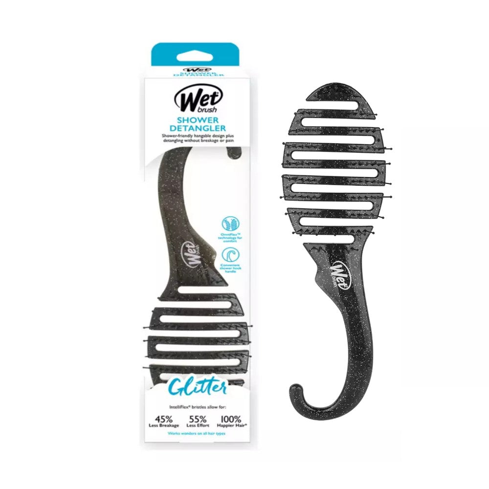 Wet Brush Shower Detangler Glitter Black