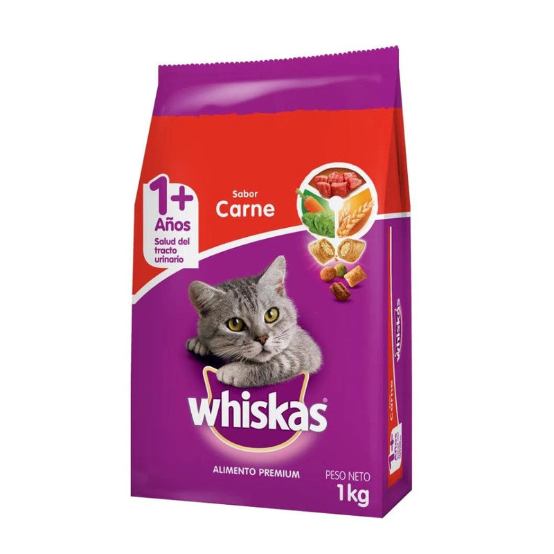 Whiskas Alimento Para Gato Sabor a Carne 1 año 1kg