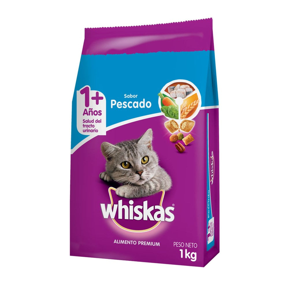 Whiskas Alimento Para Gato Sabor a Pescado 1 año 1kg