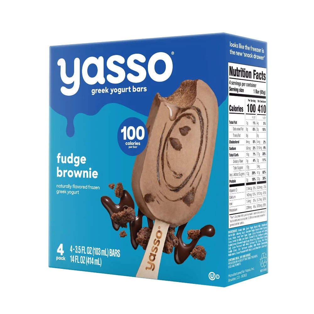 Helados Yasso 100 Calories 4 Und Fudge Brownie Frozen Greek Yogurt Bars